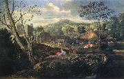 Nicolas Poussin Ideal Landscape oil painting artist